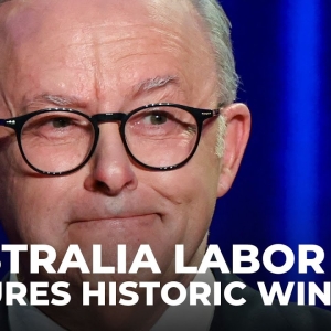 Australia election Albanese claims historic re-election win for Labor
