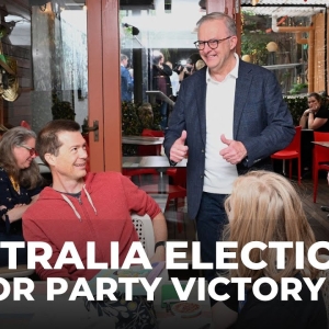 Australia’s Albanese celebrates historic re-election with majority win