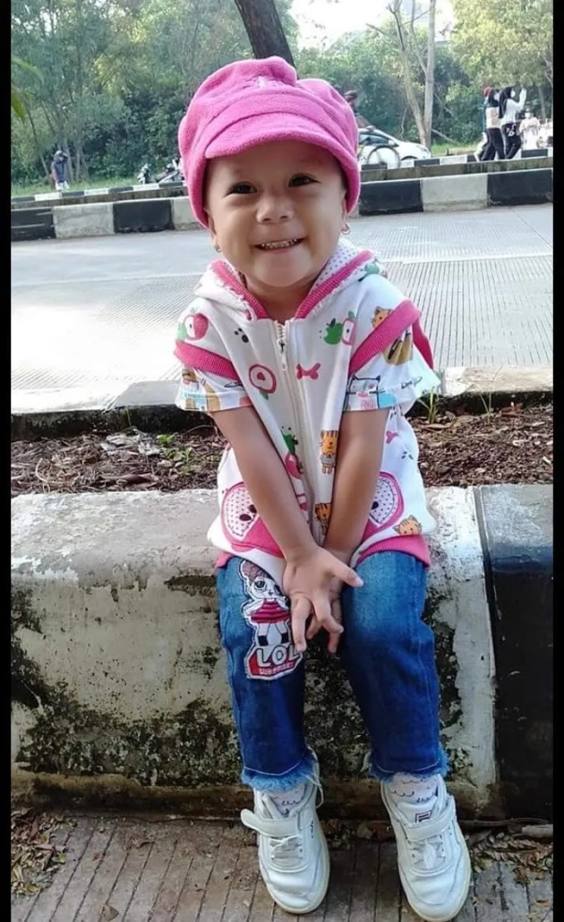 Four-year-old Azqiara loved to skate and sing. She died days after taking the toxic medicine [Courtesy of Solihah]