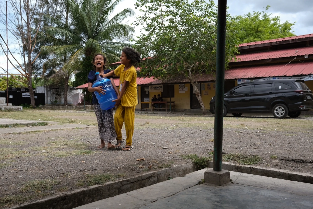 Most of the adults in the shelter said they left Bangladesh with the best interests of their children in mind. 'I want to go to a country where my children can find peace,' one mother said. [Jessica Washington/Al Jazeera]
