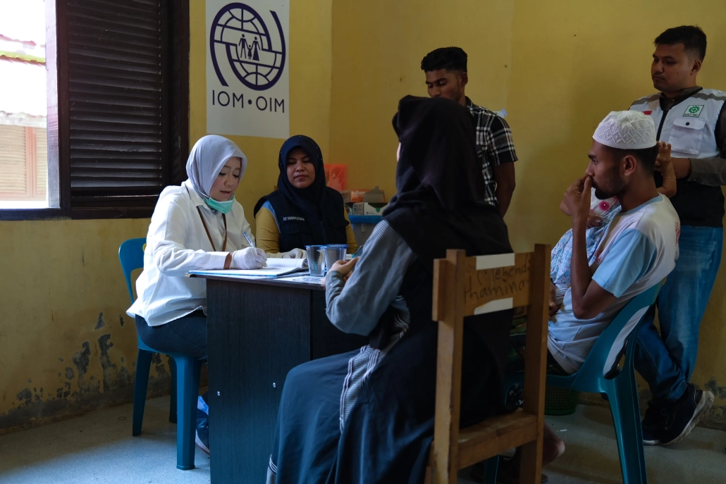 Dr Arika Abubaker and other health workers from the Pidie Health Service visit the Rohingya refugees several times a week. “We cannot say their living conditions are ideal, but I guess this is the safest place for them at the moment,” she said. [Jessica Washington/Al Jazeera]