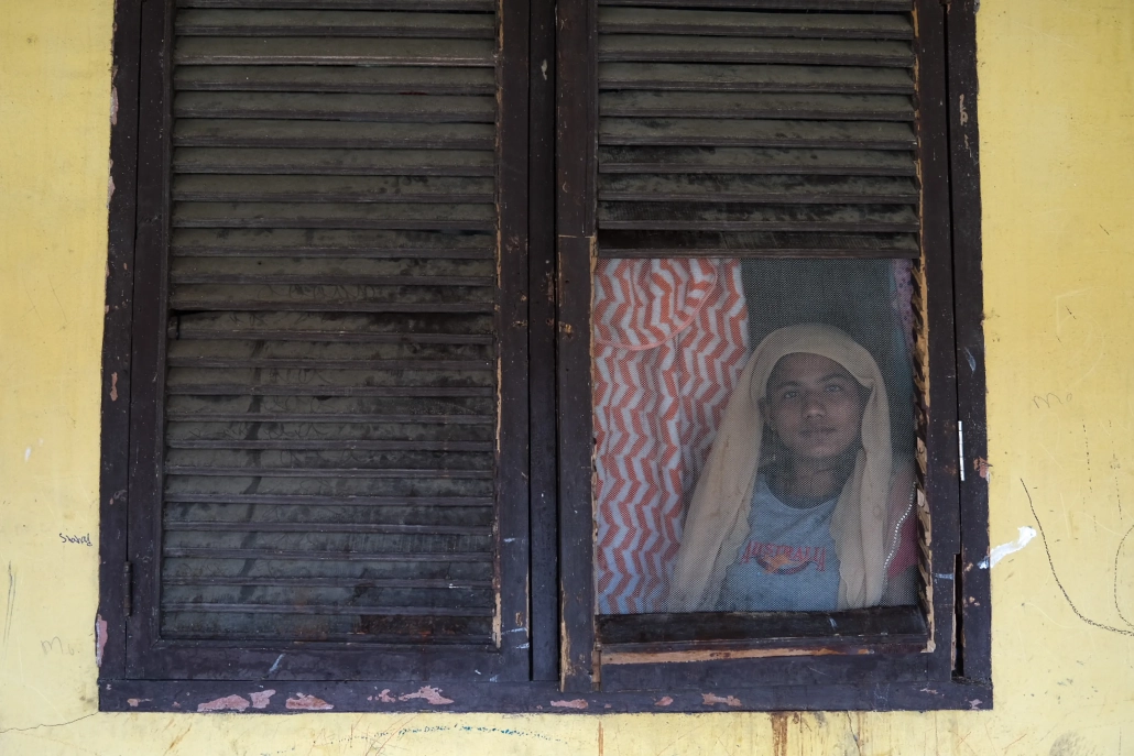 Families have their own rooms at the shelter. Single women are put into one large room and single men in another. [Jessica Washington/Al Jazeera]